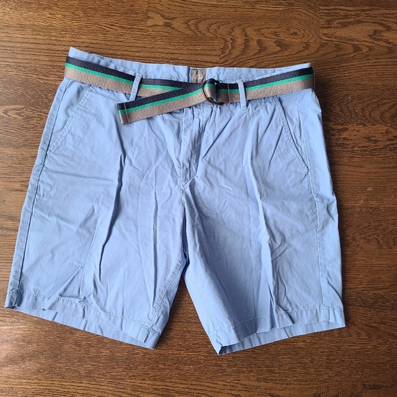 GAP Classic Men's Blue Shorts with Belt Sz.38 - Picture 1 of 7